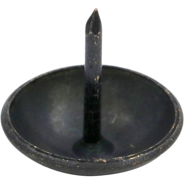 10 stk. 19 mm Dia Runde Store Hoved Negle Sort, ZQKLA