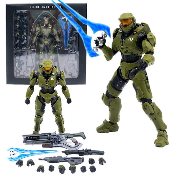 Halo 4 Master Chief Green Spartan Actionfigur Samlarobjekt Modell Prydnad Födelsedagspresent