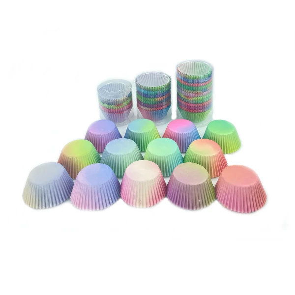 100 st cupcake liners-paket för bröllop, födelsedagar, baby eller semesterfester