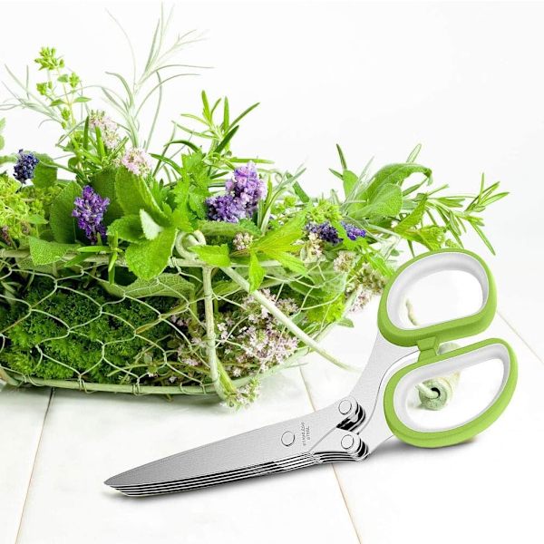 Yrttisakset, 5-teräiset sakset hienoille yrteille aromiin, ZQKLA
