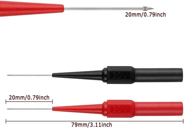 Testprobe, Multimeter Testledninger Testprobe i rustfrit stål, ZQKLA