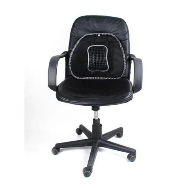 2-pak - Ergonomisk Lændestøtte / Ryglæn til Stol & Bilsæde Sort