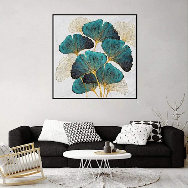 (40x40cm Ginkgo biloba) 5D DIY Diamantmaleri, Diamant Digi, ZQKLA