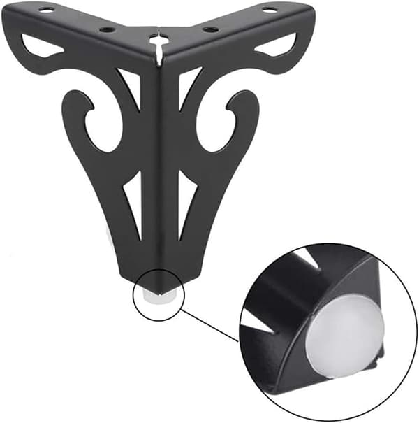 4 Stykker Metal Sofaben, Møbelben/Trekantede Møbelben