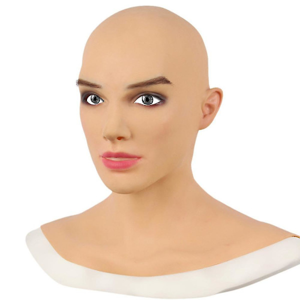 Halloween Realistisk Vuxen Kvinna Latex Huvudskydd Fancy Cosplay Mask
