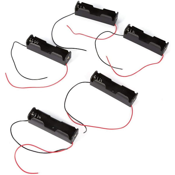 Batterihållare i plast med fjäderklämma för 1 x 18650 batteri