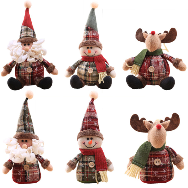 6 st Mini Julgransprydnader för Mini Träddekorationer Små, ZQKLA