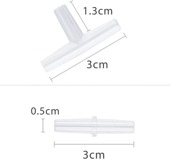 40 Stycken Akvarium Luftventil Anslutning Vit Plast Inline, ZQKLA