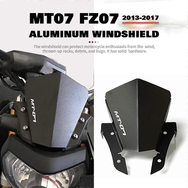 Motorsykkel Vindskjerm For YAMAHA MT07 MT-07 FZ-07 2013 2014 2015 2016 2017 Motorsykkel Vindavviser Vindbeskyttelse MT 07