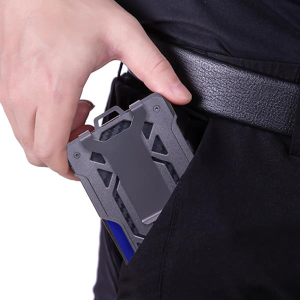 RFID-blockerplånbok - Metallplånbok Kortfodral Smalt RFID Wa,ZQKLA