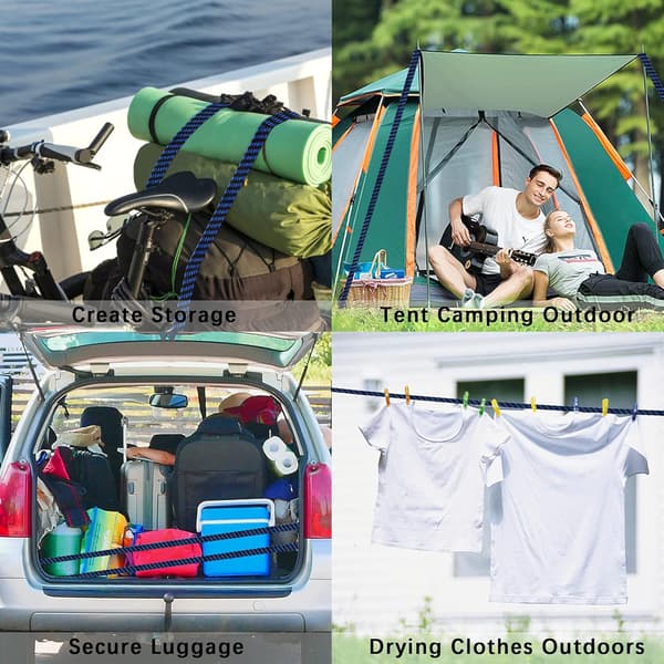Bungee-snöre med krok, 3M Tunga Elastiska Bungee-snören, U,ZQKLA