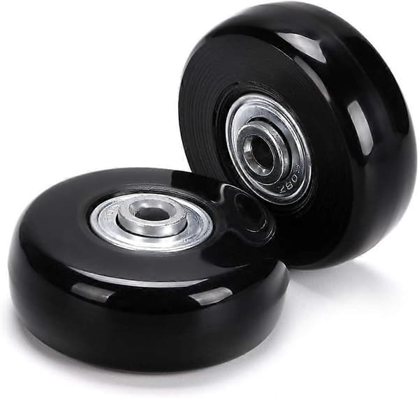 50 x 18mm Sæt med 4 Bagage Kuffert Udskiftningshjul (Sort)