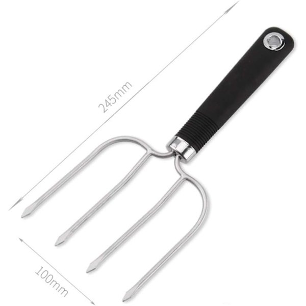 Kalkunløftegafler, 2 stk. rustfrit stål gafler kødtænger, ZQKLA