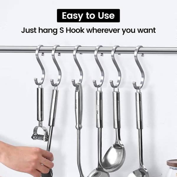 S-krokar, 12-pack Aluminium S-formade Hängande Krokar, Cro