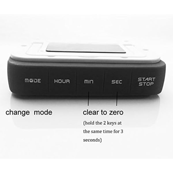 Digital Køkken Timer 12/24 Timer Alarmur med Magnet, ZQKLA