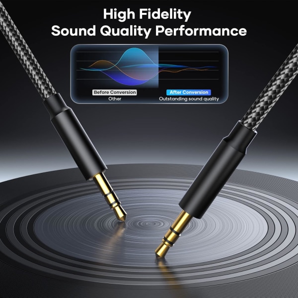 3.5mm Jack Kabel, Han til Han Audio Jack Kabel [2m] Nylon S, ZQKLA