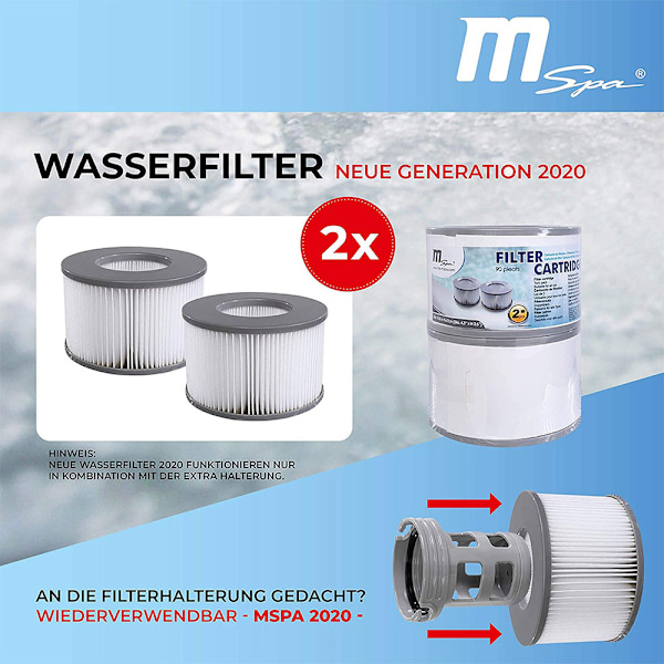 4 premiumfilter til Mspa-badekar og spabade