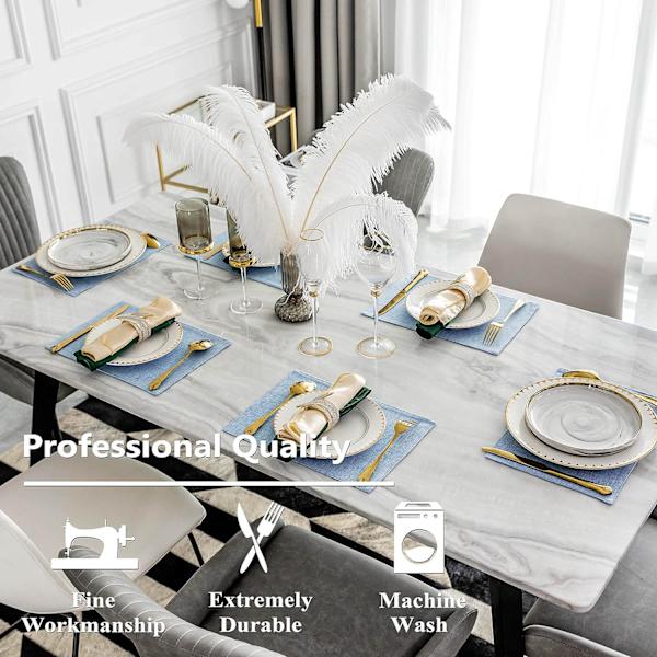 Pöytätabletit, 4 kpl, lämmönkestävät maalaistalon boho-pöytätabletit B, ZQKLA