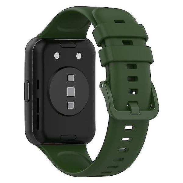 Silikone urrem til Huawei Watch Fit 2, vandtæt udskiftningsarmbånd Turquoise, Army Green Style J Huawei Watch Fit 2