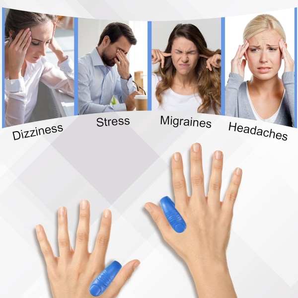 8 st Akupressur Hand Pressure Point Clip Migrän Relief C,ZQKLA
