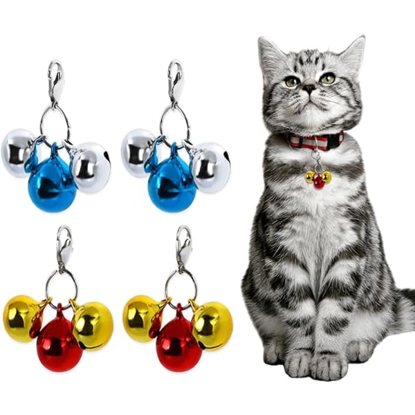 12 Bells Cat Dog Collar Bells, Jingle Bell för Cat Collar Dog Col