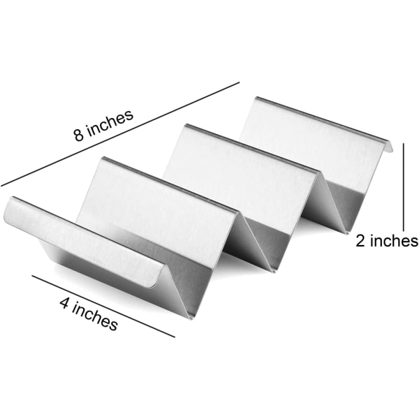 Tacoholder, Sett med 2 304 Rustfritt Stål Pølseholdere wi,ZQKLA