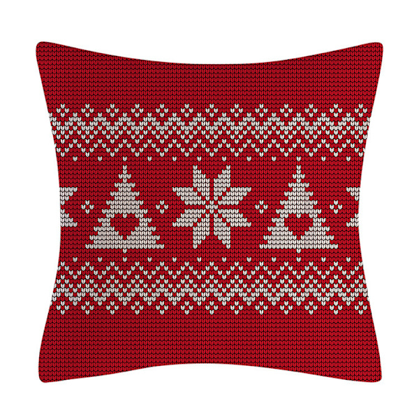 4 STK 45x45 cm Pyntepudebetræk Juledekoration Sofa, ZQKLA