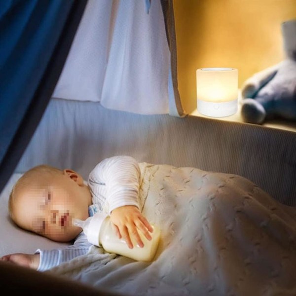 Nattlampe LED Fargebelysning Berøringssensor Sengelampe for ,ZQKLA