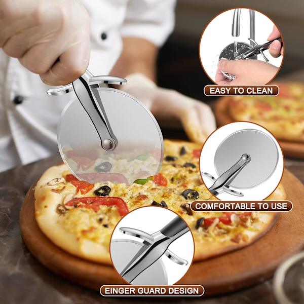 Pizzakutter, Pizzakutter i rustfritt stål, Profesjonell Piz,ZQKLA