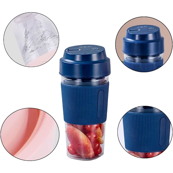 Bärbar Blenderburk, USB Elektrisk Juicer Multifunktionell Blender