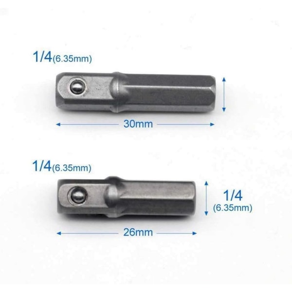 8 Deler 1/4\" 3/8\" 1/2\" Magnetisk Bitsholder Skrutrekker Exte, ZQKLA