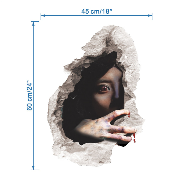 Kauhu 3D Kolmiulotteinen Seinätarra Makuuhuoneen Olohuoneen Sisustus