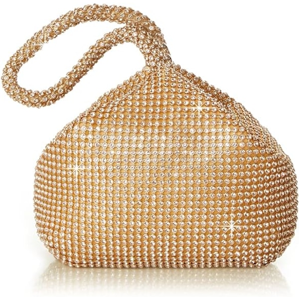 Kvinders Rhinestone Clutch Aftensposer Glitrende Glimmer Trian,ZQKLA
