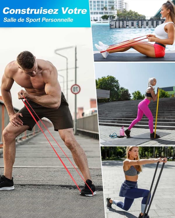 Fitness Elastikbånd - (3 stk.) Styrketræning Elasti, ZQKLA