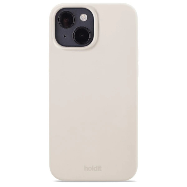 holdit iPhone 15 Silikonikuori Light Beige, su