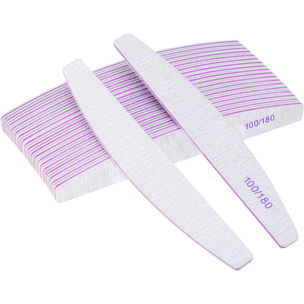 Nail Files,20 Pcs Professional Reusable Double Sided Nail Fi,ZQKLA