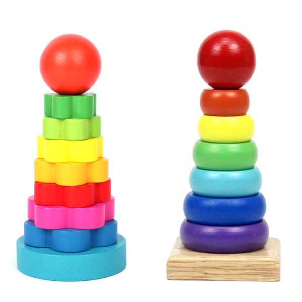 Doug Geometric Stacker - Wooden Educational Toy,ZQKLA