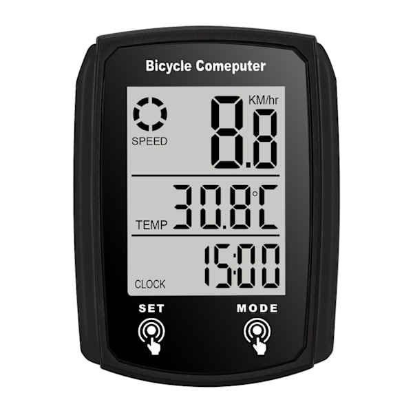 Cykelcomputer, Vattentät 19 Funktioners Cykelcomputer med HD, ZQKLA