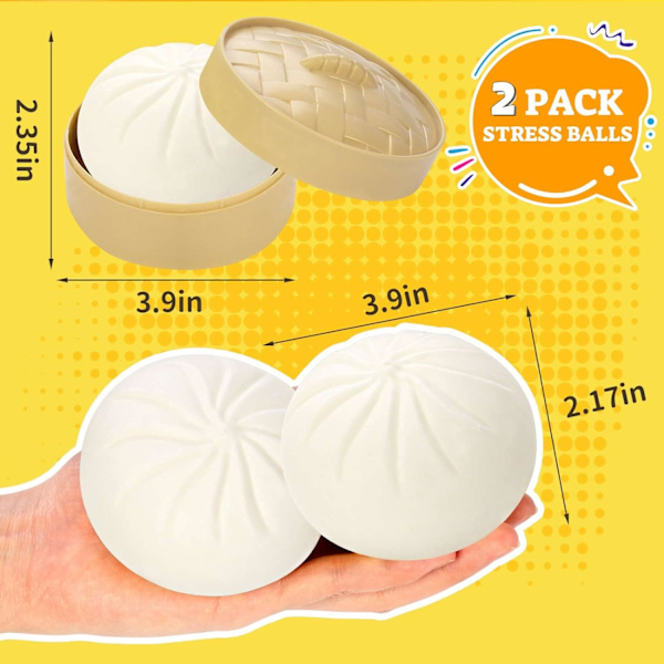 Dumpling Stressboll Fidget Leksak, Dumpling Squishy Stressboll, ZQKLA