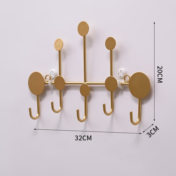 1 förpackning med 5 krokar, slagfri dörrkrok, lyxig design, C,ZQKLA
