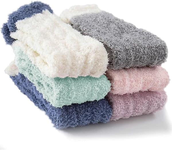 6 Par Fuzzy Sokker til Kvinder, Varme Bløde Fluffy Sokker Vinter, ZQKLA