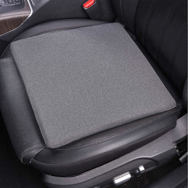 Neliönmuotoinen harmaa memory foam -istuintyyny