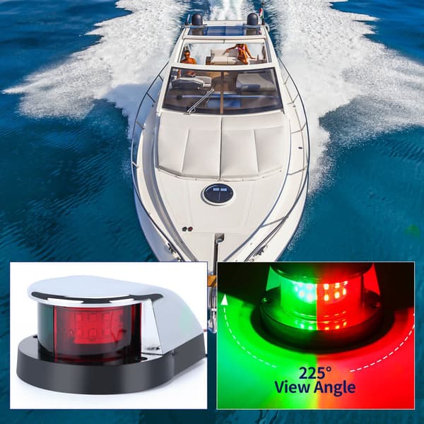 Veneen LED-navigointivärit 12 LED, Punainen ja Vihreä, ZQKLA