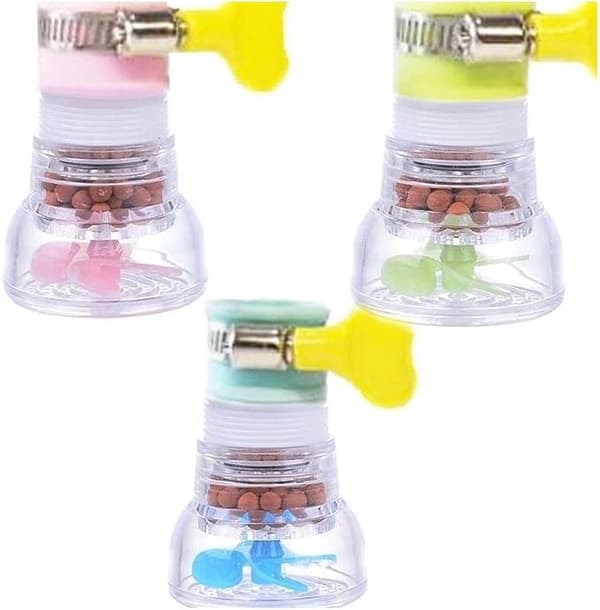 3-pack 360° Roterande Justerbar Köksblandare Vattenfilter