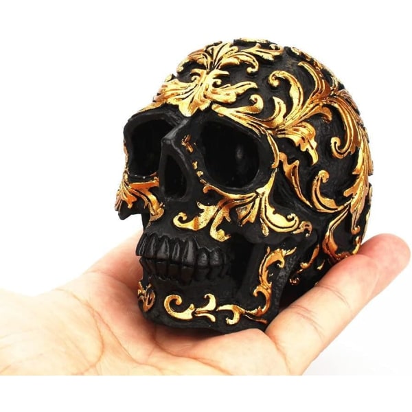 Small Human Skull Resin Statue Head Carving Skull Collectibl,ZQKLA