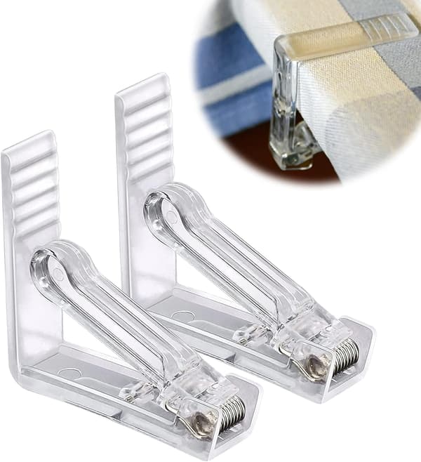 Transparent Bordduksspänne, Plast Bordduksspänne, 2 st, ZQKLA