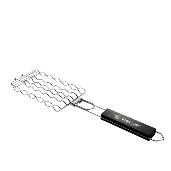 Bærbar grill i rustfritt stål, grilltang, bar, ZQKLA