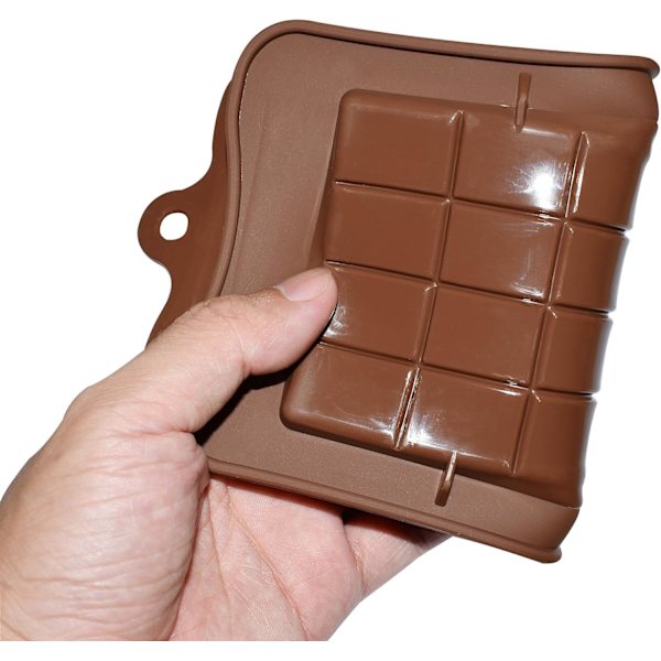 4 Pak Ikke-Klæbende Madkvalitets Silikon Chokoladebarforme til Prot