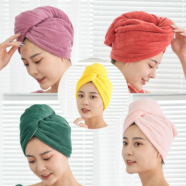 Ultra Mjuk Hårhandduk i Mikrofiber för Kvinnor, 5-pack 9.8, ZQKLA