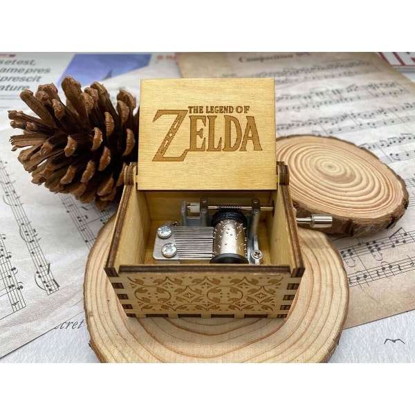 The Legend of Zelda Music Box Træhåndsving, Wooden Antiqu, ZQKLA